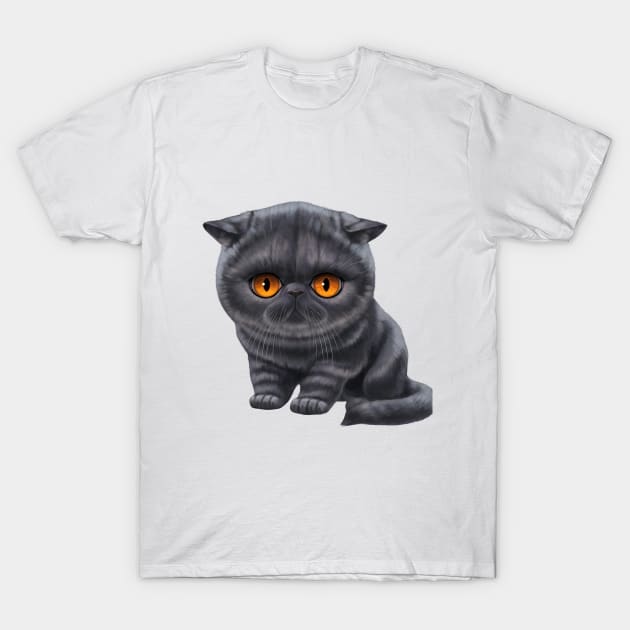 Cat-a-clysm exotic shorthair kitten T-Shirt by ikerpazstudio